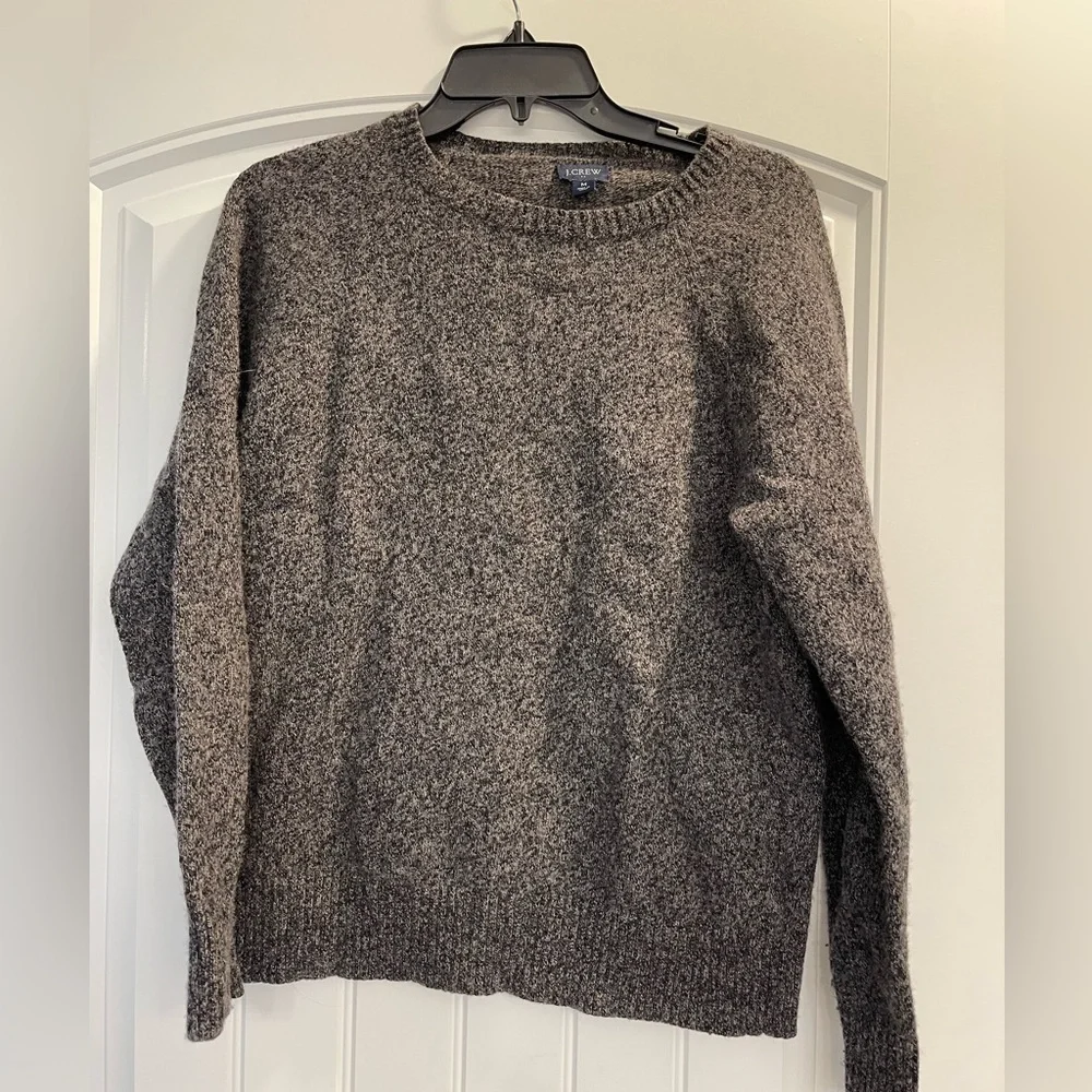 J Crew Rugged Merino Sweater Sz M Men’s Wool Blend Gray Normcore Academia